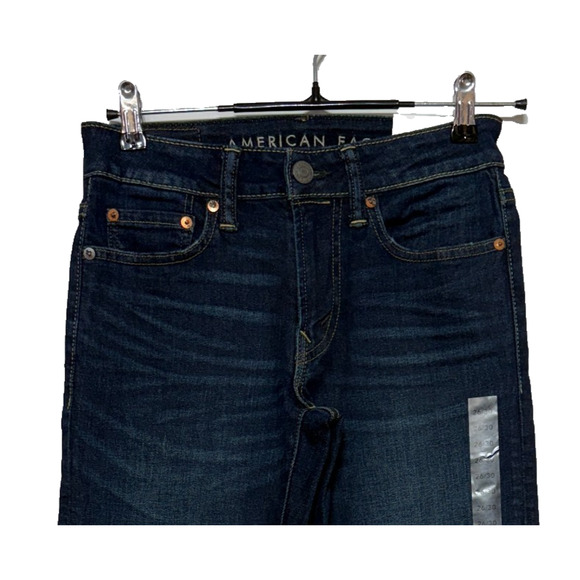 American Eagle Jeans Mens 26X30 Blue Slim Straight Next Level Flex Dark NWT - Picture 6 of 11